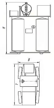 Фото чертежа ТМФ 1600/6/0,4 Фото чертежа ТМФ 1600/6/0,4